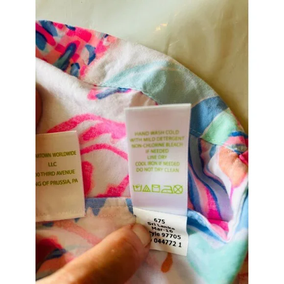 Lilly Pulitzer Dress Women's XS Colorful Abstract Print Tunic Beachy Classy - Picture 5 of 9